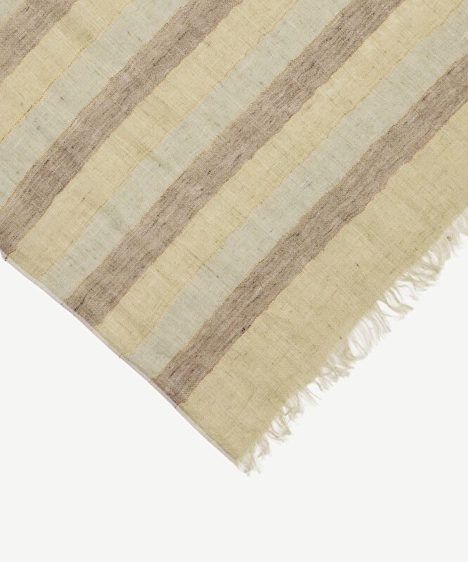 Lurex Detaylı Çizgili Şal