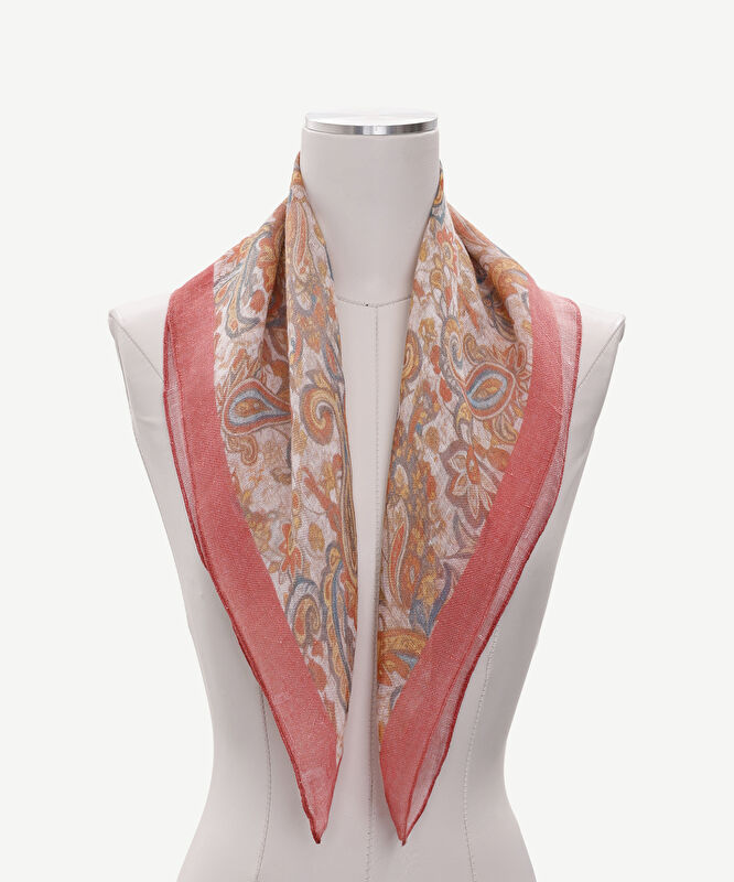 Çiçek Desenli Fular