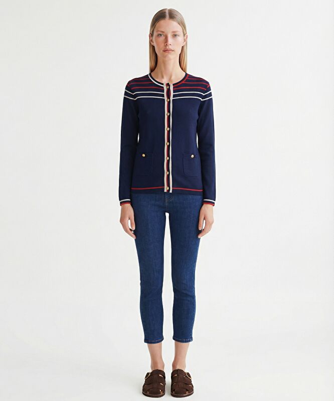 Regular Bisiklet Yaka Uzun Kol Hırka