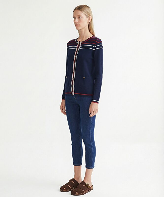 Regular Bisiklet Yaka Uzun Kol Hırka