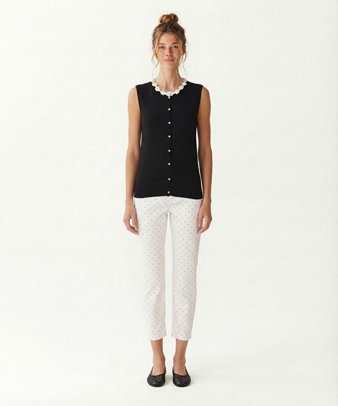 Regular Bisiklet Yaka Kolsuz Kazak