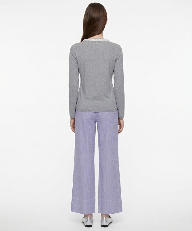 Regular Bisiklet Yaka Uzun Kol Hırka