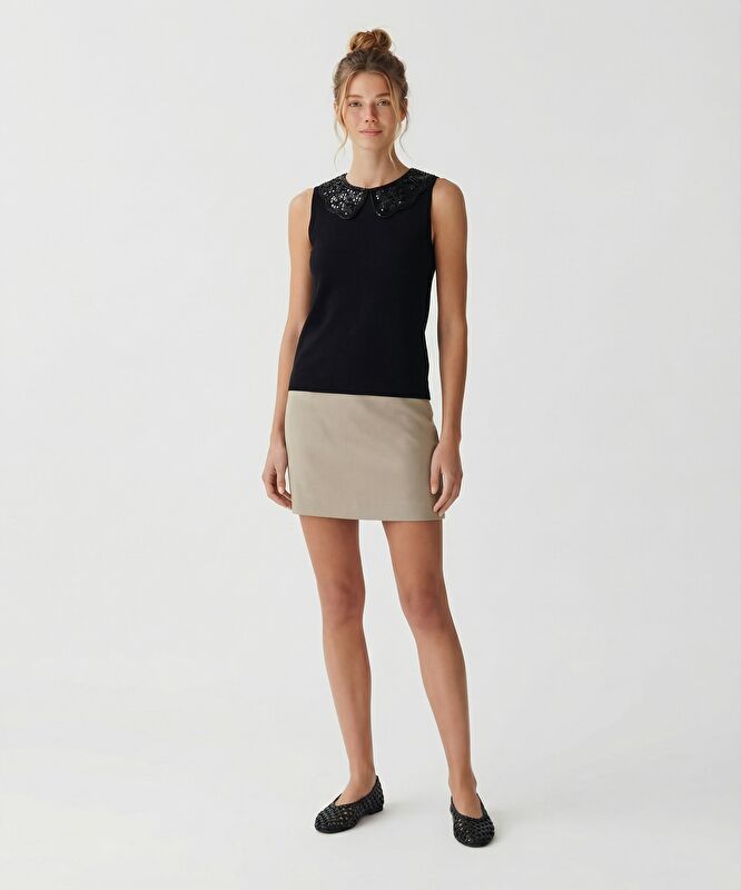 Regular Bebe Yaka Kolsuz Kazak