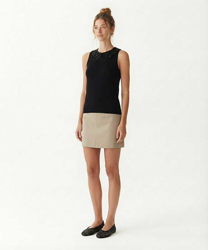 Regular Bebe Yaka Kolsuz Kazak