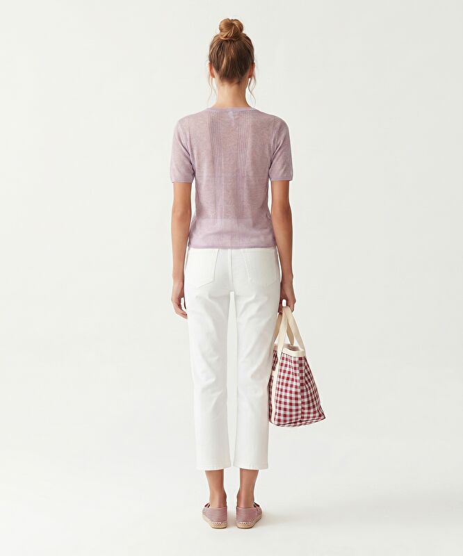 Regular Bisiklet Yaka Kısa Kol Kazak