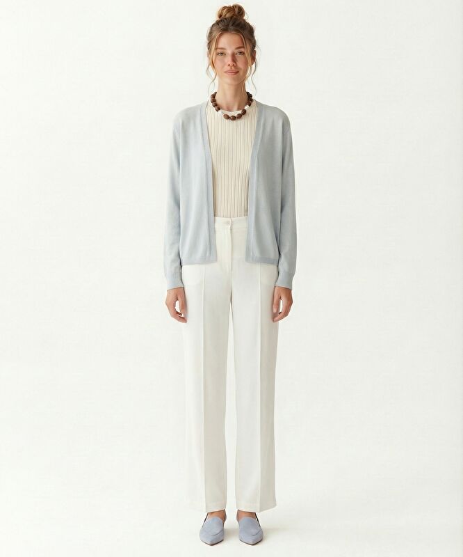 Regular V Yaka Uzun Kol Hırka