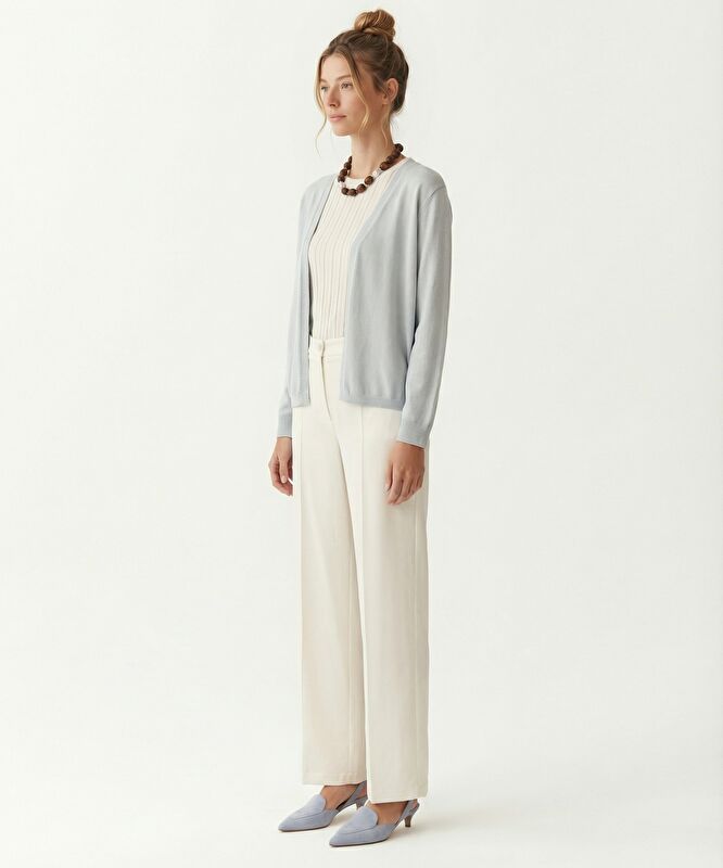 Regular V Yaka Uzun Kol Hırka