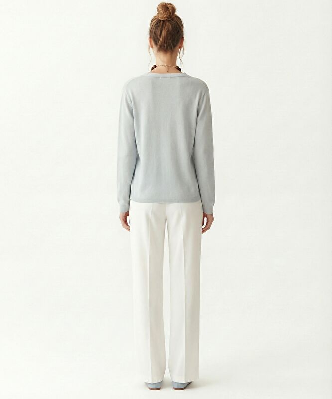 Regular V Yaka Uzun Kol Hırka