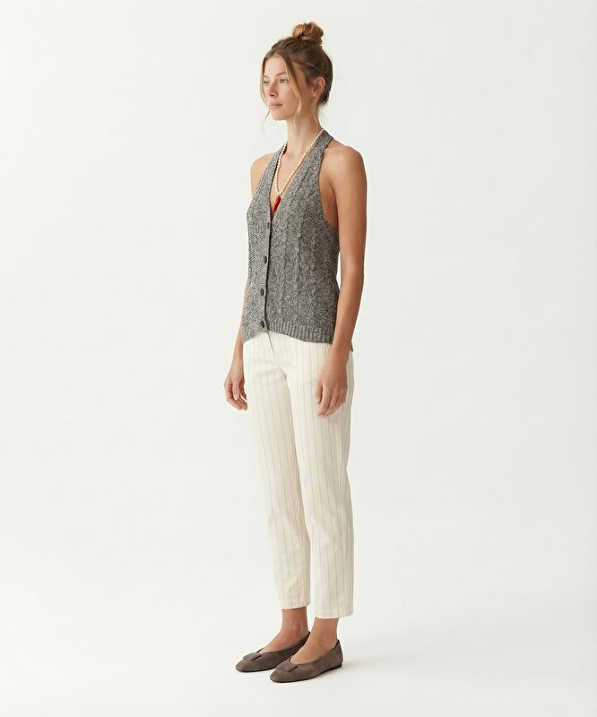 Cropped V Yaka Kolsuz Kazak