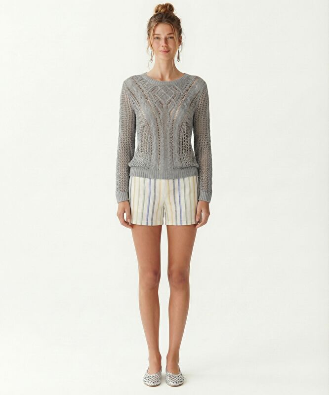 Regular Bisiklet Yaka Uzun Kol Kazak