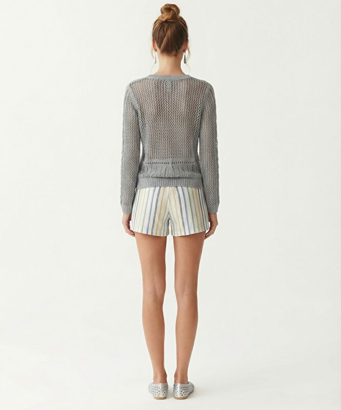 Regular Bisiklet Yaka Uzun Kol Kazak