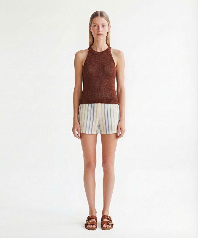 Regular Halter Yaka Kolsuz Kazak