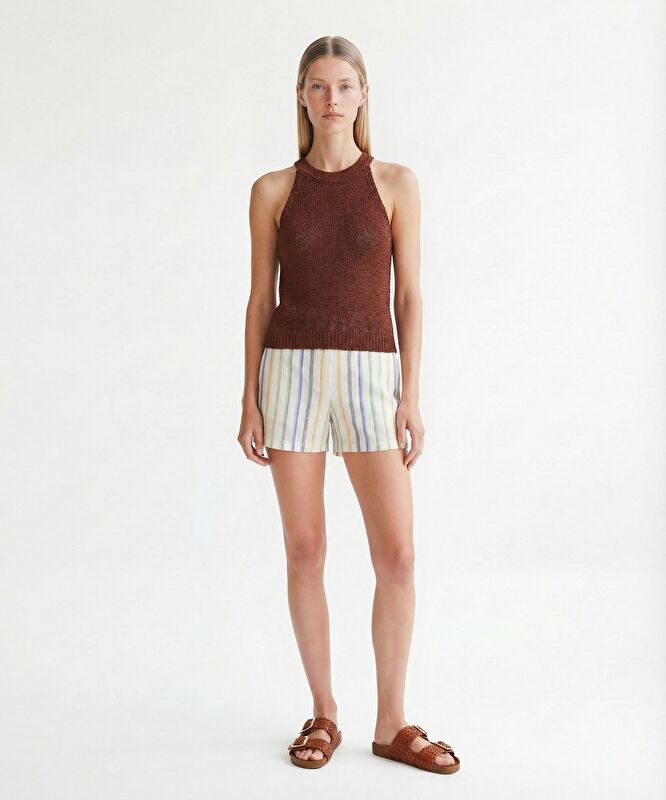 Regular Halter Yaka Kolsuz Kazak