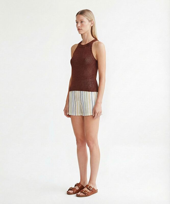 Regular Halter Yaka Kolsuz Kazak