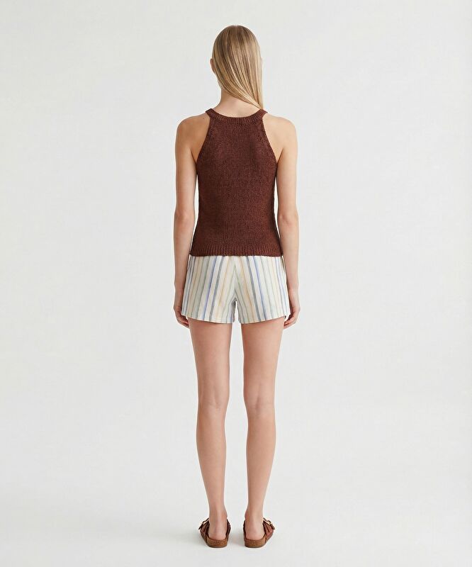 Regular Halter Yaka Kolsuz Kazak