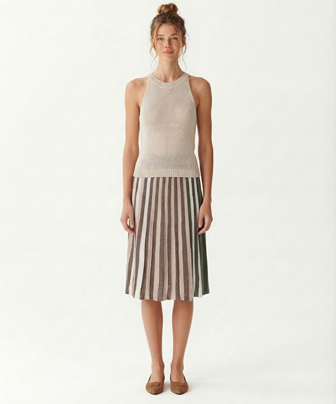 Regular Halter Yaka Kolsuz Kazak