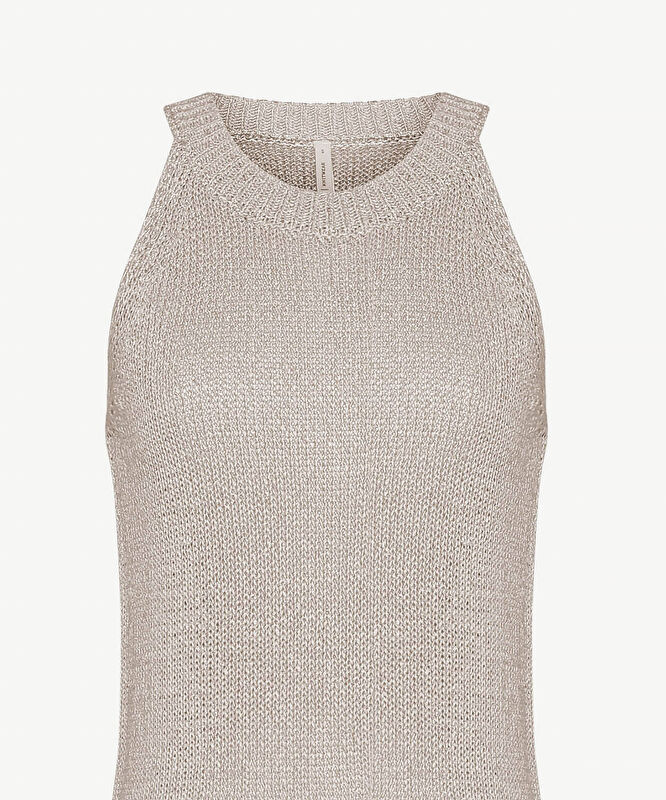 Regular Halter Yaka Kolsuz Kazak