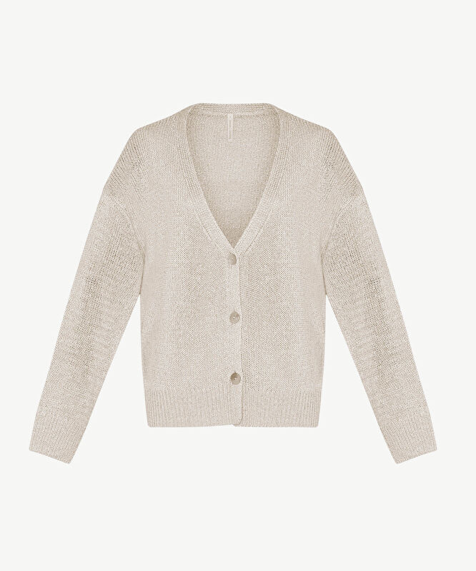 Regular Yakasız Yaka Uzun Kol Hırka