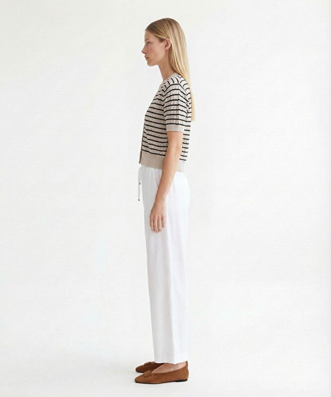 Regular Yakasız Yaka Kısa Kol Hırka