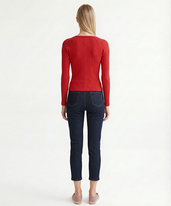 Regular V Yaka 3/4 Kol Hırka