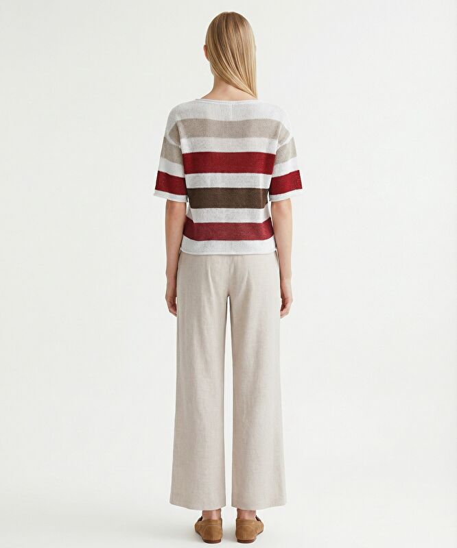 Regular Bisiklet Yaka 3/4 Kol Kazak