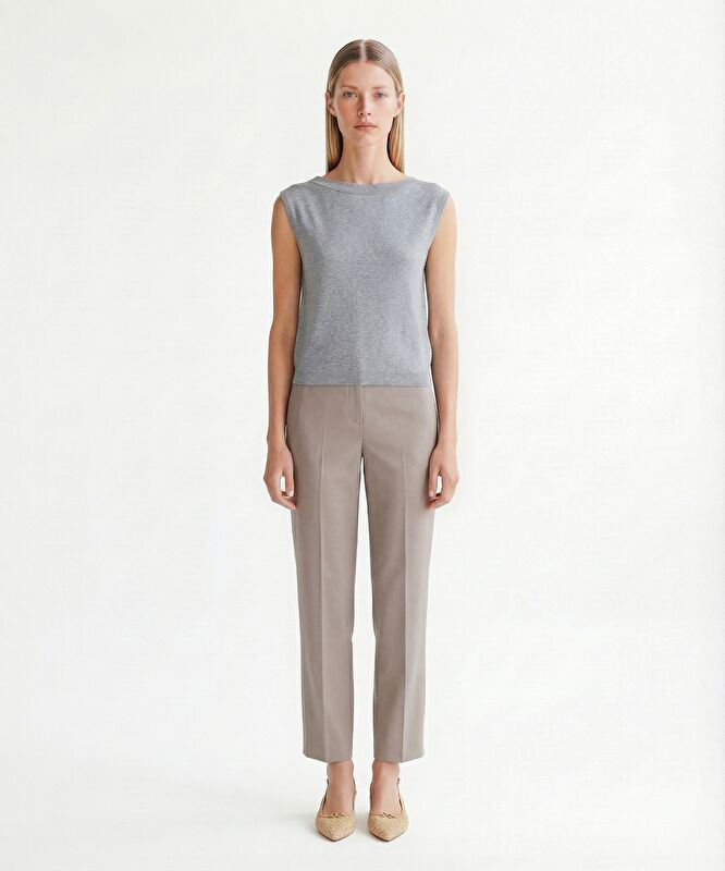 Regular Kayık Yaka Düşük Omuz Kol Kazak