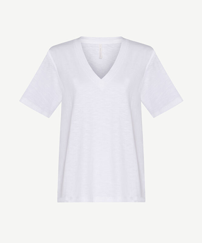 Regular V Yaka Kısa Kol T-shirt