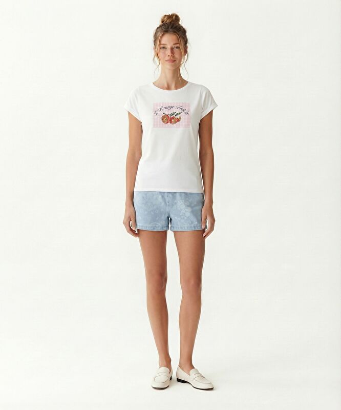 Regular Bisiklet Yaka Kısa Kol T-shirt