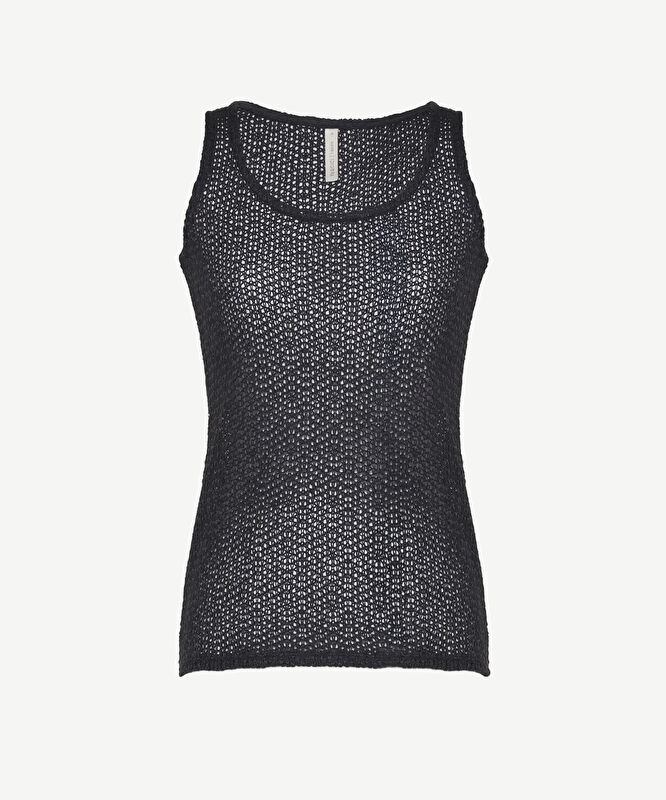 Regular Düşük Yaka Yaka Kolsuz T-shirt