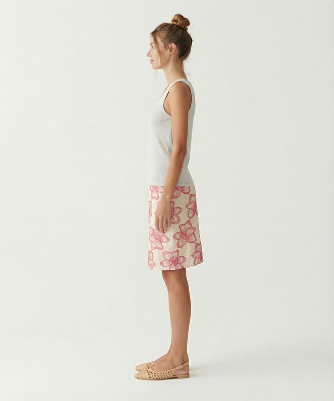 Regular Düşük Yaka Yaka Kolsuz T-shirt