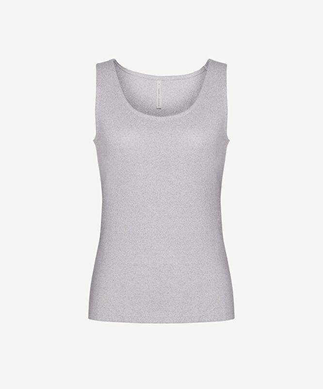 Regular Düşük Yaka Yaka Kolsuz T-shirt