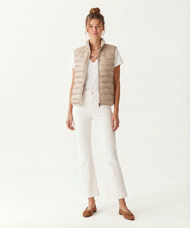 Regular Dik Yaka Yelek