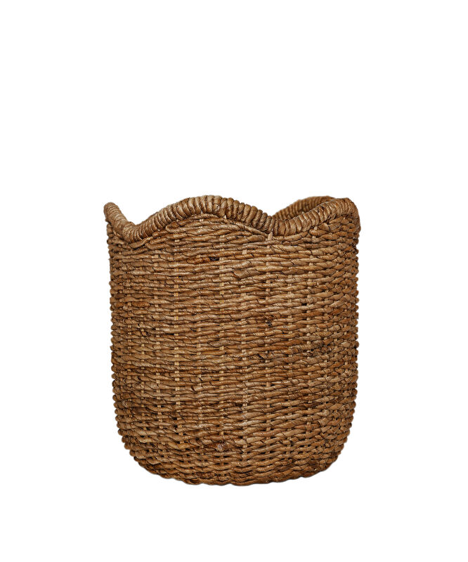 Muz Ağacı Yaprağı Silindir Sepet(45x44 Cm)