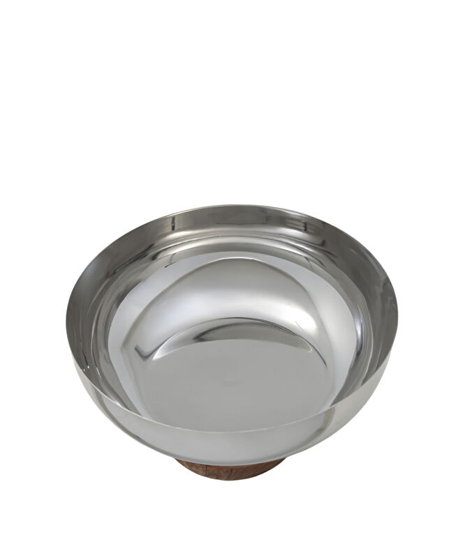 Mango Ağacı Tabanlı Paslanmaz Çelik Dekoratif Kae(26x11 Cm)