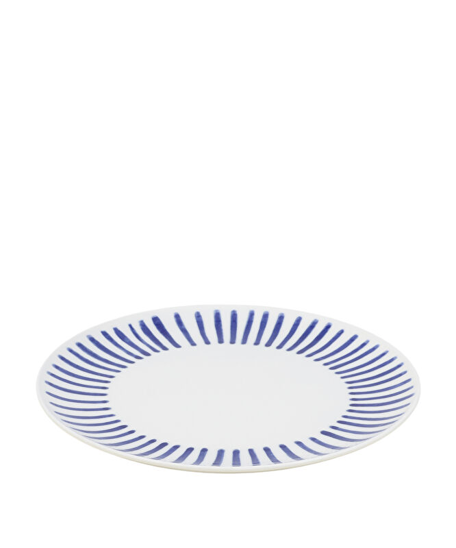 Çizgi Desenli Porselen Yemek Tabağı(27 Cm)