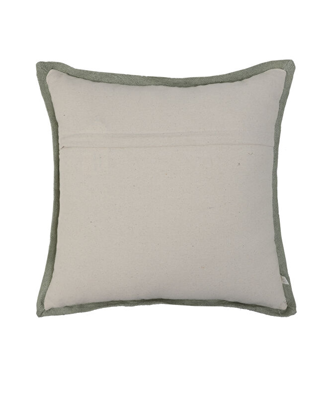 Overlok Kenarlı Keten Pamuk Kare Yastık(45x45 Cm)