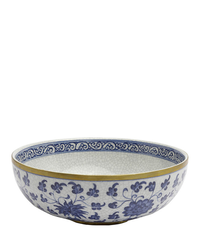 DEKORATİF OBJE - BLUE BLANC KASE(23x9cm)