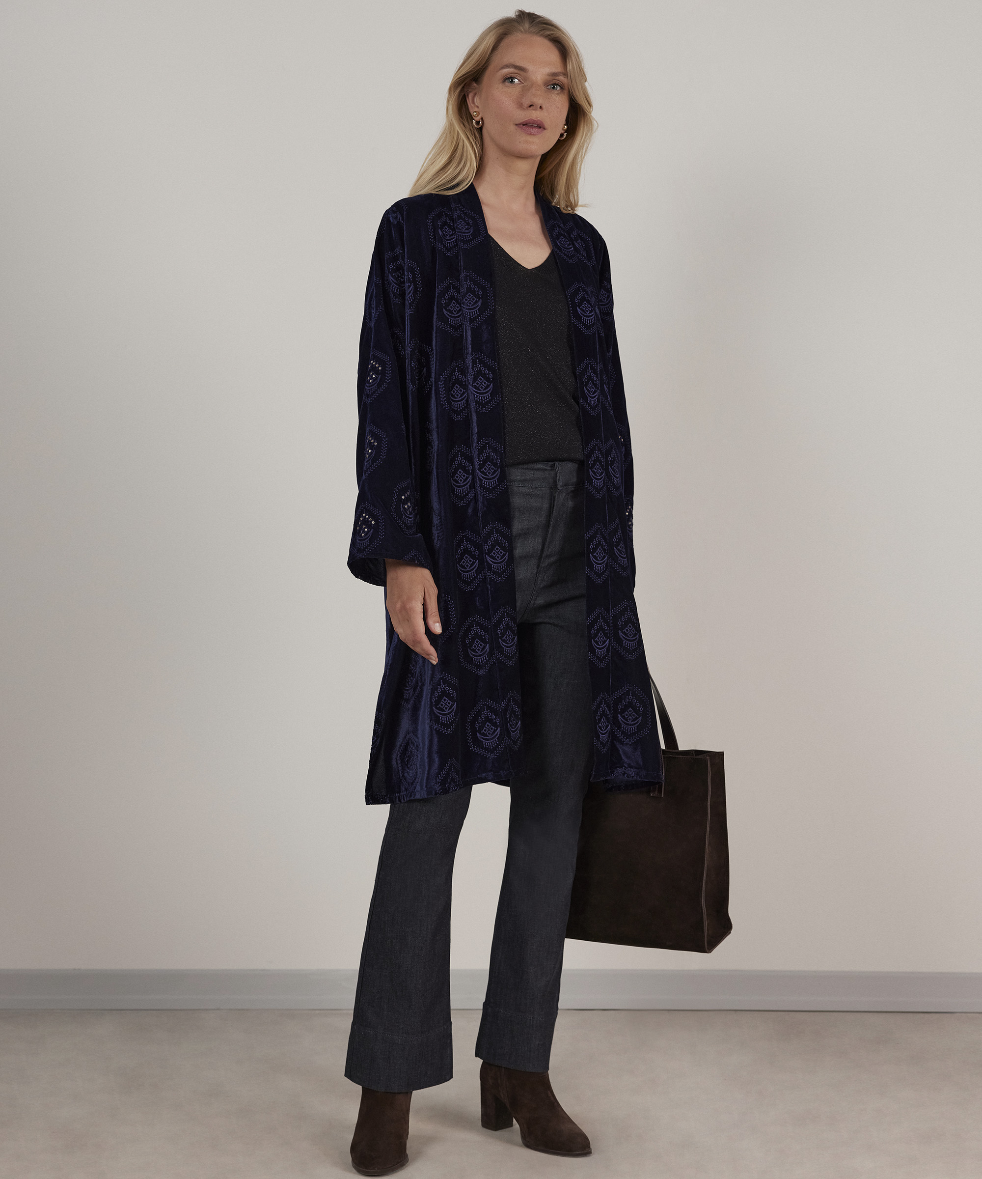 Yargıcı Lacivert Kimono 23KKPR5106X00402 | Yargıcı