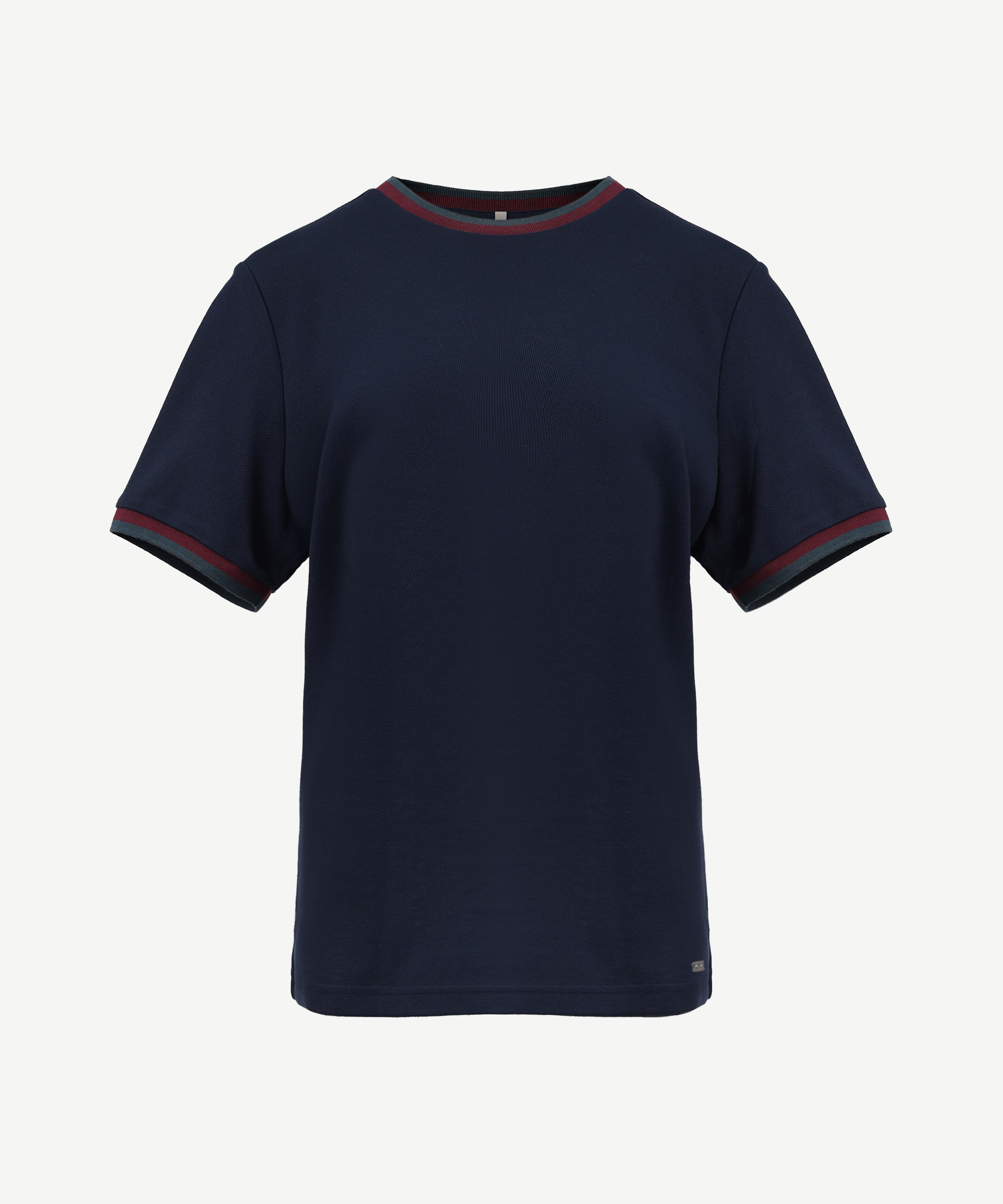 Yargıcı Lacivert Bisiklet Yakalı Erkek T-Shirt 24KETS9400X004S