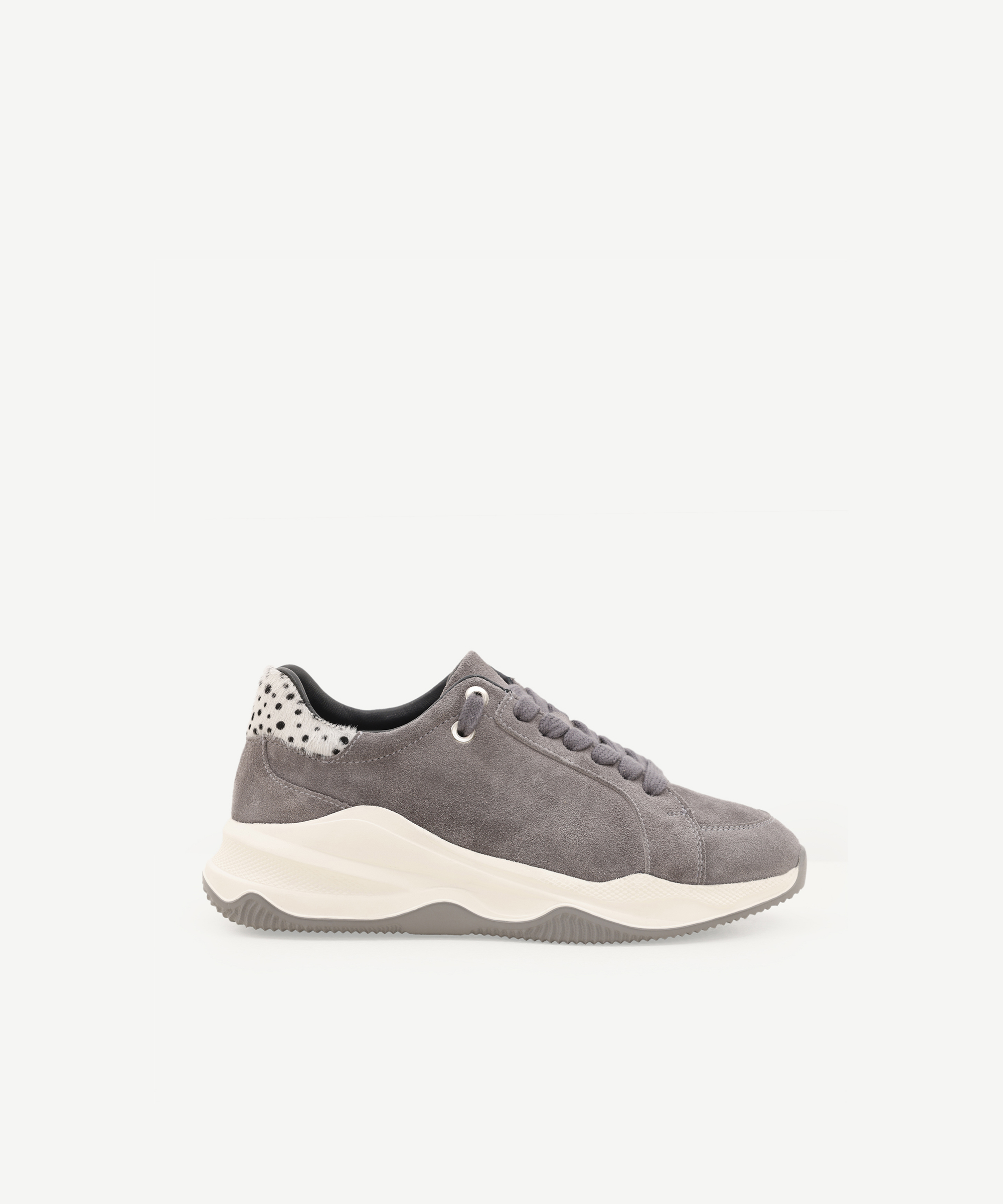 Yargıcı Gri Tay Tüyü Detaylı Deri Sneaker 24KKAY4017X00538 | Yargıcı