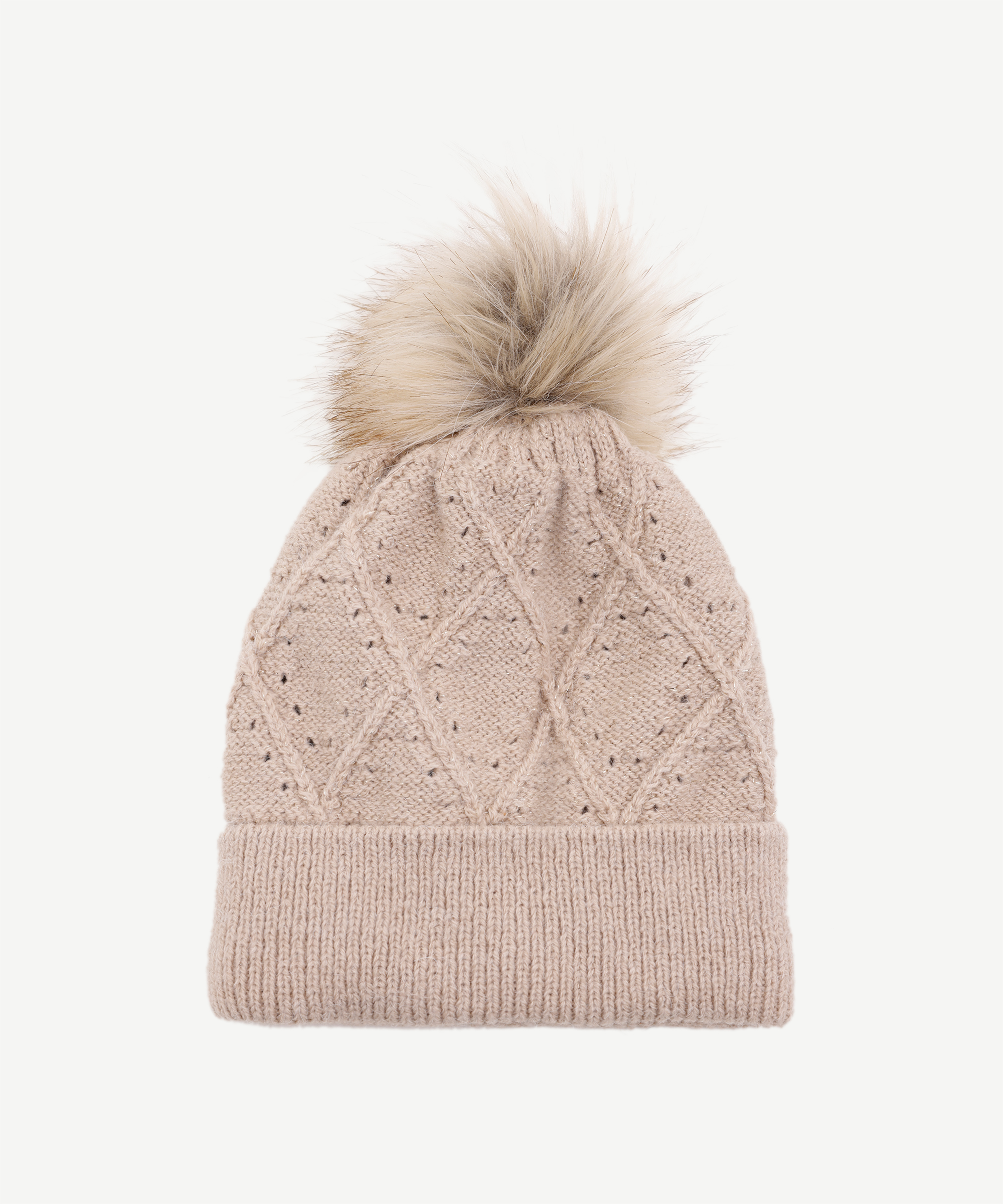 極美品 BERWICH x Brilla 24AW 別注 ARDBEG 48 Yargıcı Bej Metalık Detaylı Bere 24KKSP6015X017ST