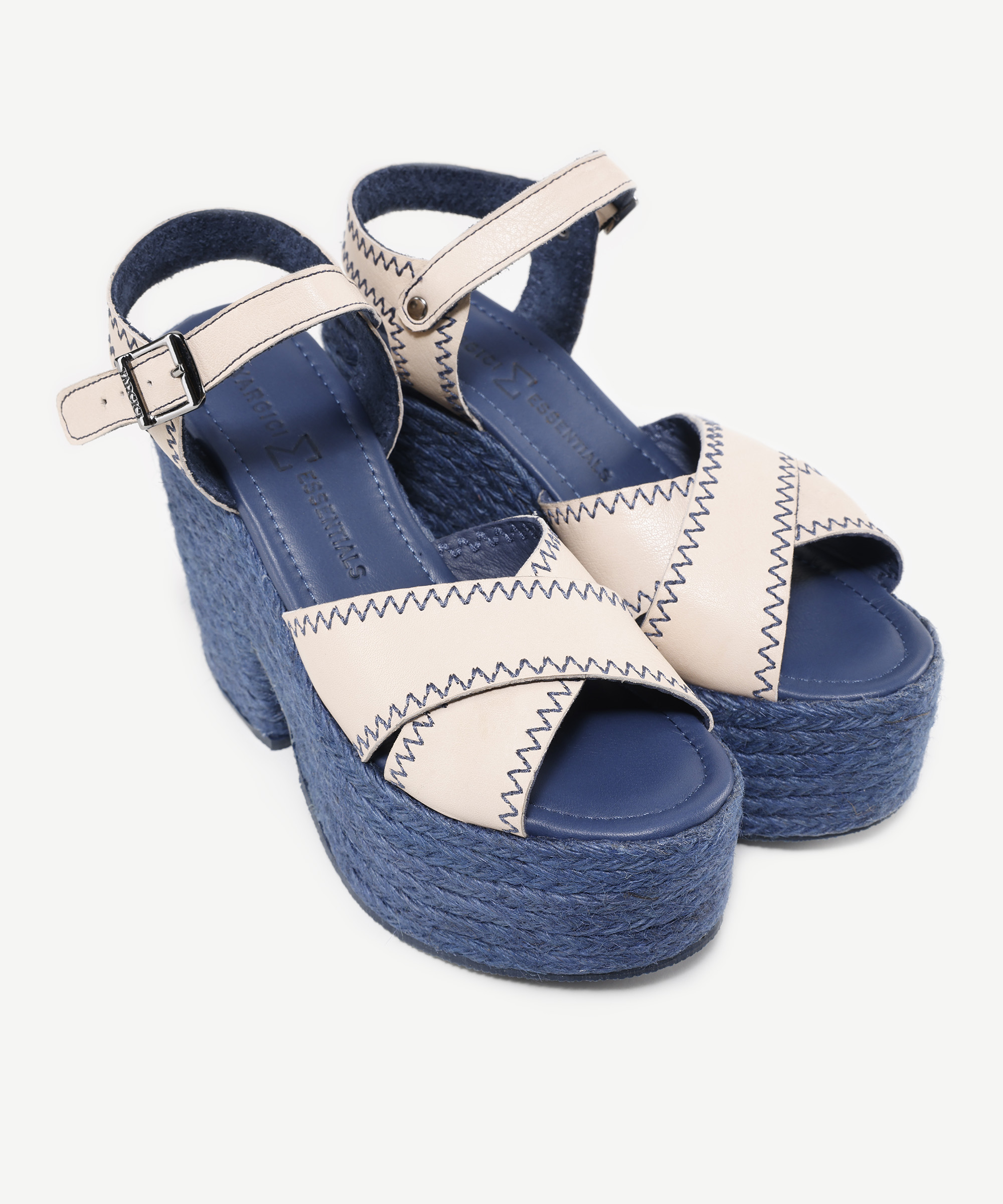Yargıcı Haki Deri Platform Espadril 24YKAY4561X00737 | Yargıcı