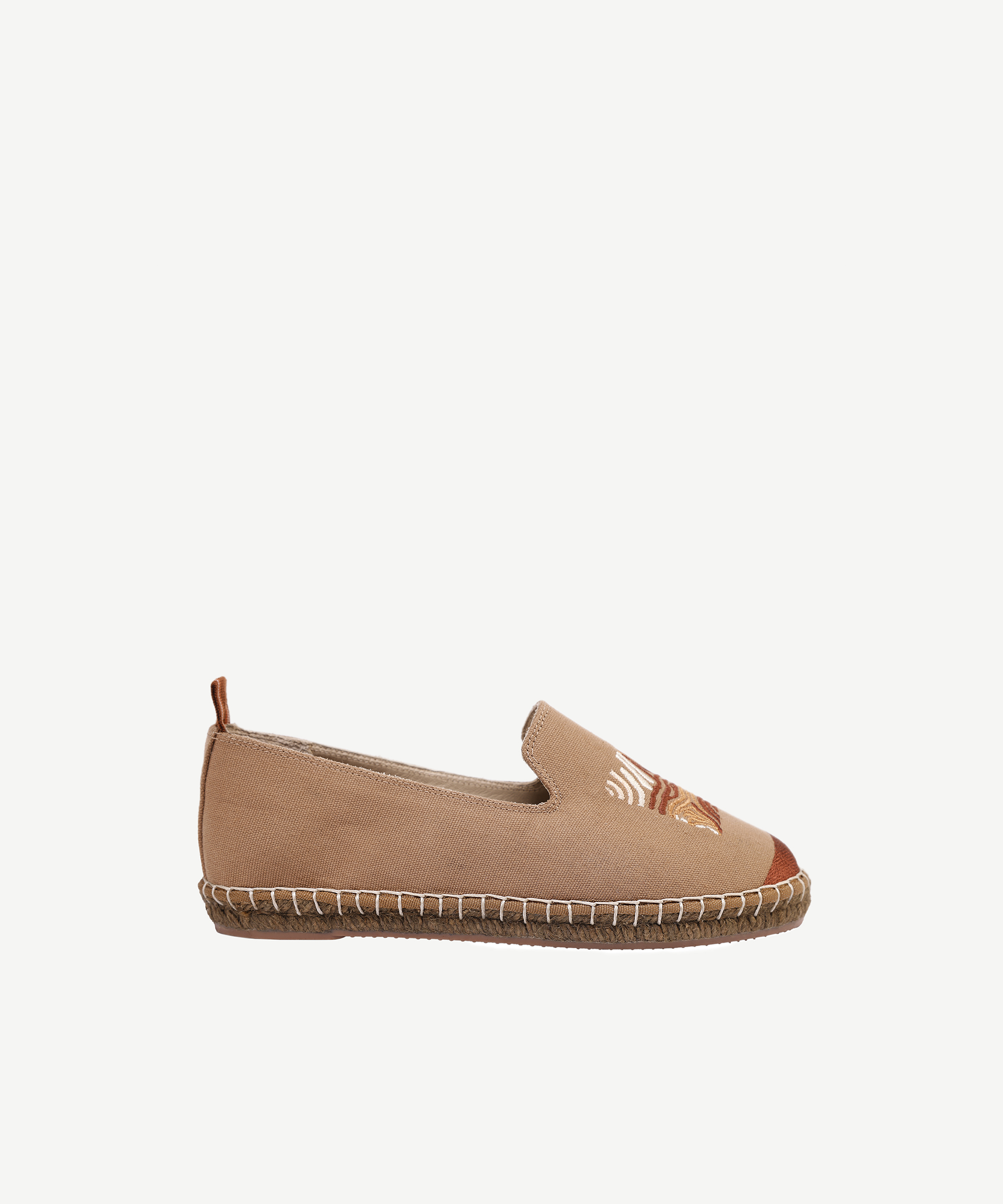 Yargıcı Turuncu Nakış Detaylı Kanvas Espadril 24YKAY4567X08141