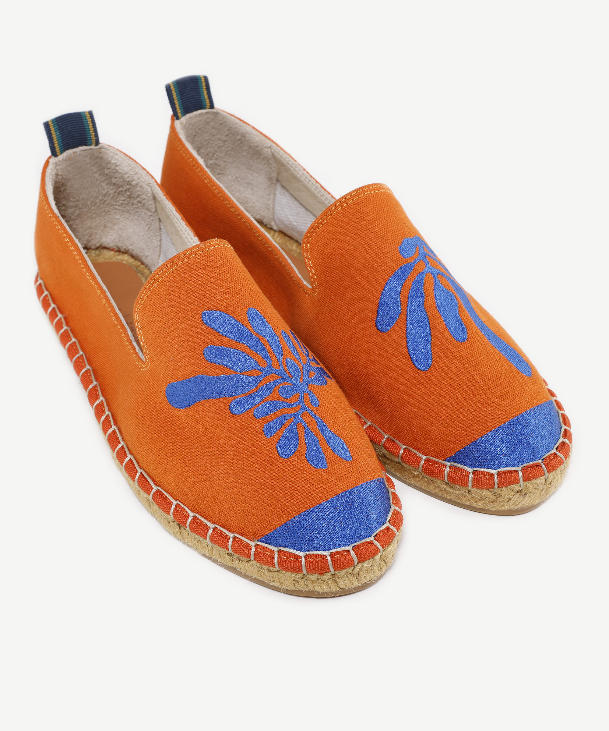 Yargıcı Turuncu Nakış Detaylı Kanvas Espadril 24YKAY4567X08141
