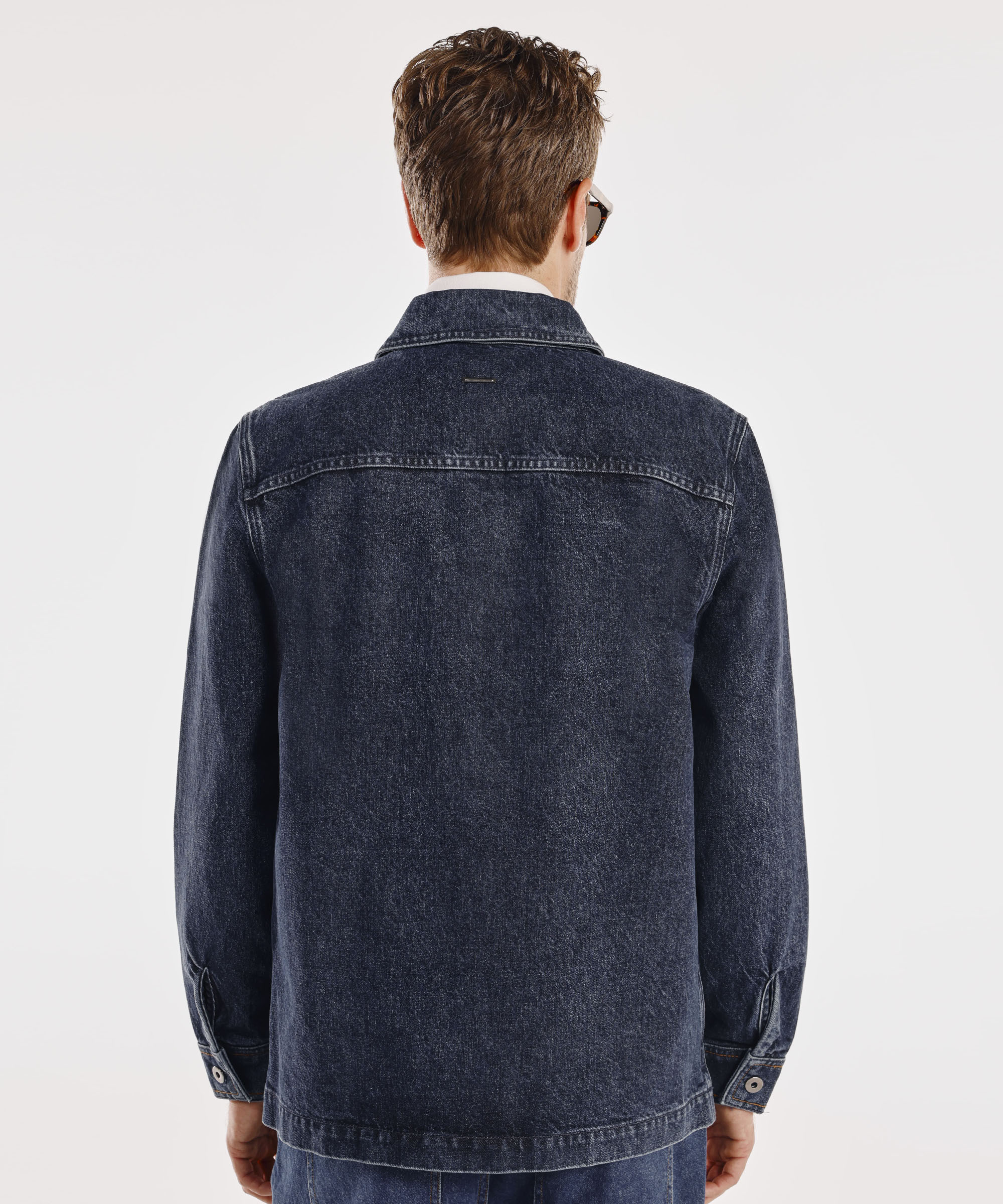 ミカヅキ Yargıcı Mavi Dikiş Detaylı Denim Ceket 25YECK5006X515M | Yargıcı