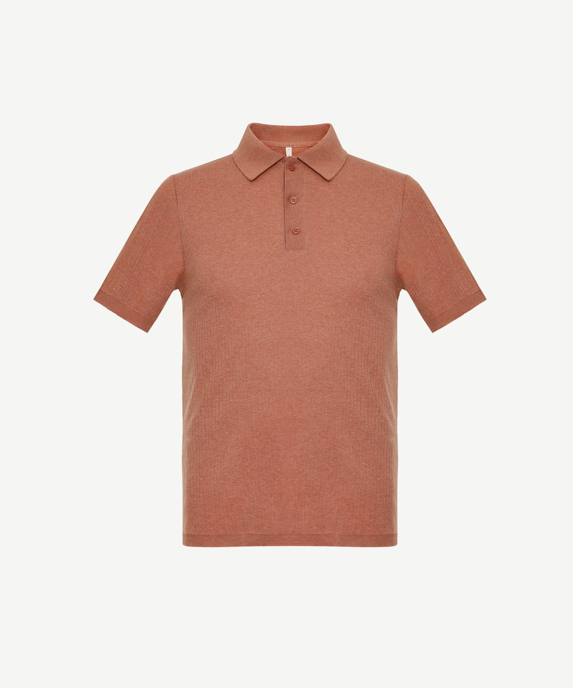 【新品】25ss h beauty&youth cotton polo knit FW25 RUNWAY Kadın Kısa Kollu Polo Yaka Kahverengi Triko AF3667-52I