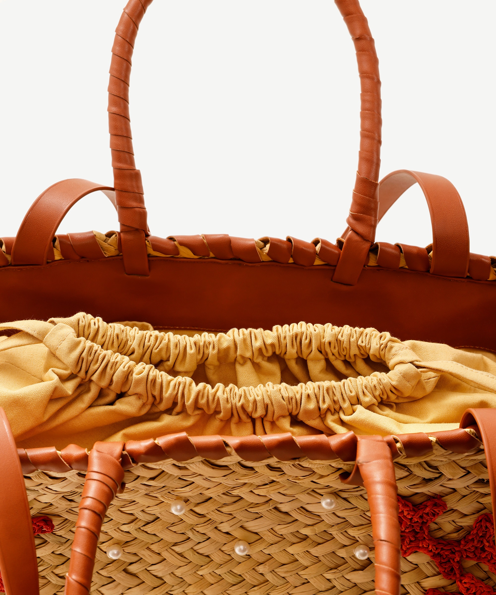 Mercan İşlemeli Plaj Çantası